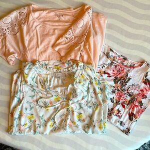 3/$20 Medium, LOFT SS/ Tank Blouse Bundle